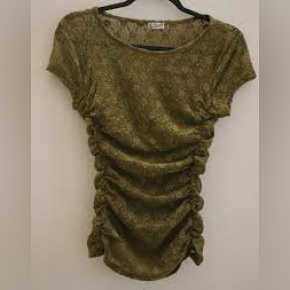 free people movement Tops - Free People "Keep It Simple" Lace Top Featuring Ruched Detailing On The Sides